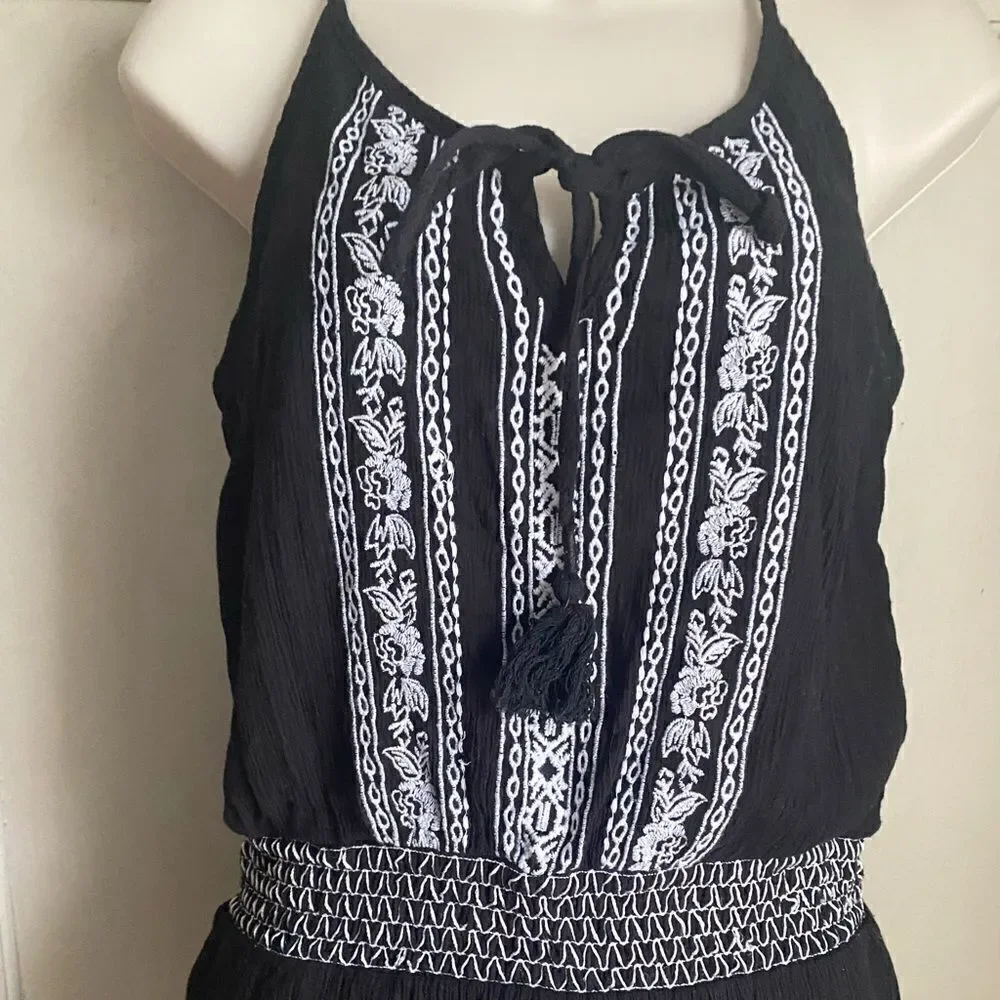 VENUS Swimwear Black White Coverup Dress Med